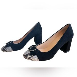 NWOT Desa Black Size Suede leather Size 8.5 heeled shoes